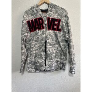 Marvel Comics Universal Studios Full Zip Hoodie Graphic Print Large